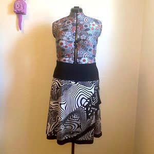 Polkadot & Swirl Stretch Skirt